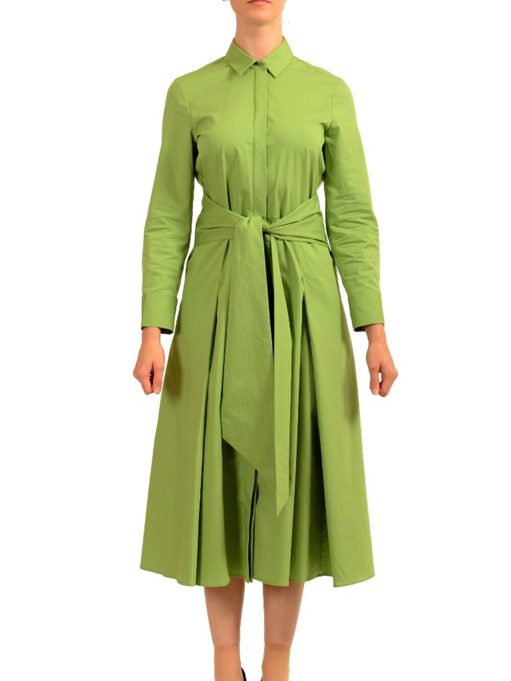 Hugo Boss Women's "Debrana1" Button Down Belted Shirt Dress US 2XS IT 36